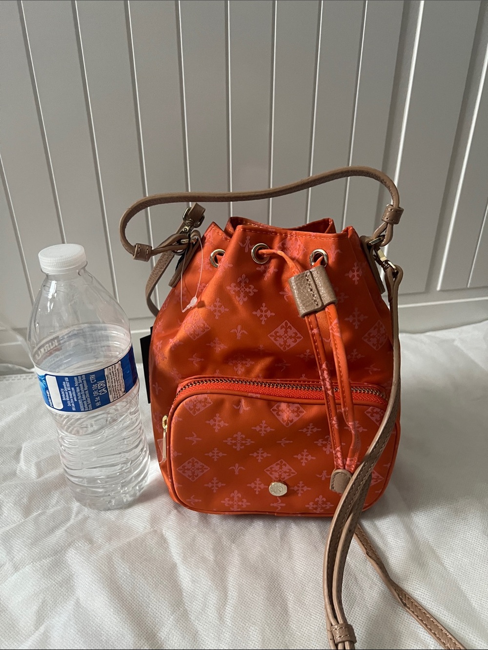 Russet Orange Drawstring Bucket Bag - Picture 5 of 5